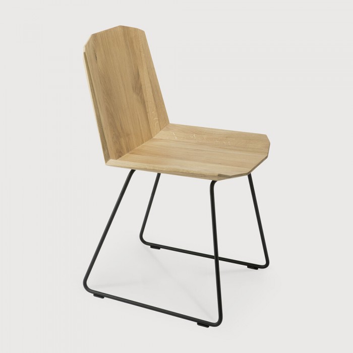 Ethnicraft Oak Facette Dining Chair W43/D53/83cm – Solid Oak-27046
